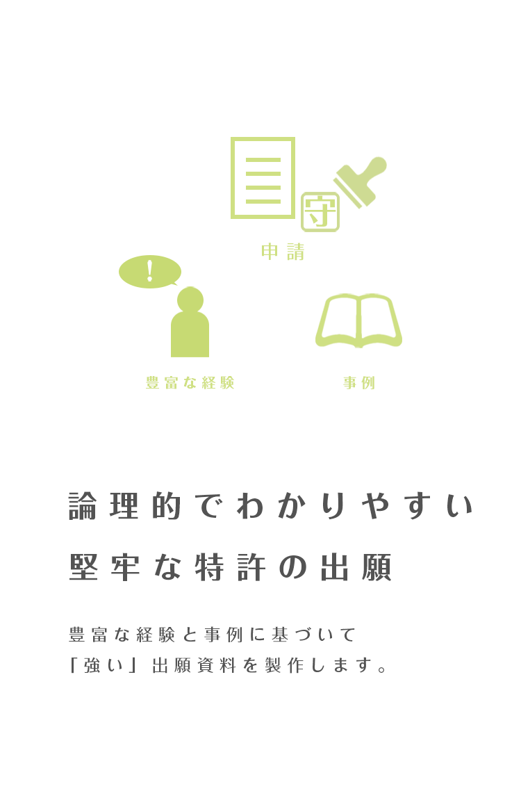 論理的でわかりやすい堅牢な特許の出願