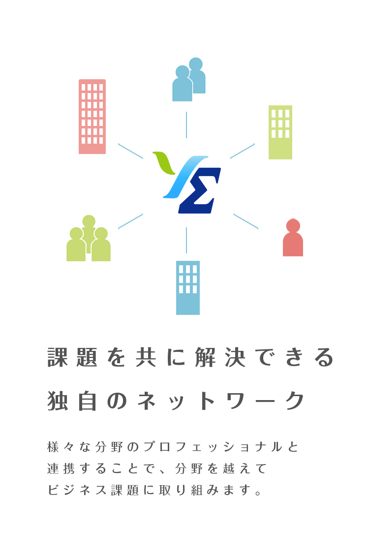 課題を共に解決できる独自のネットワーク